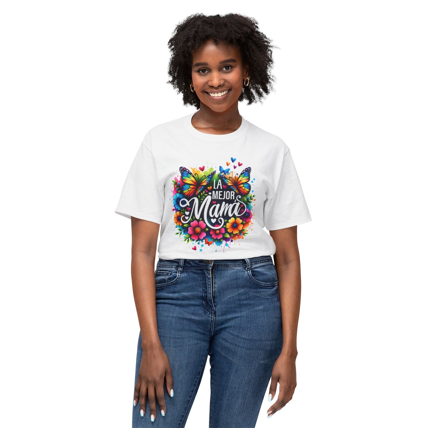 Floral 'La Mejor Mama' T-Shirt | Vibrant Unisex HD Cotton™ Tee for Moms