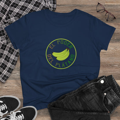 Eco-Friendly Women's Tee - "El Poder del Plátano" Design - Nefty Creations