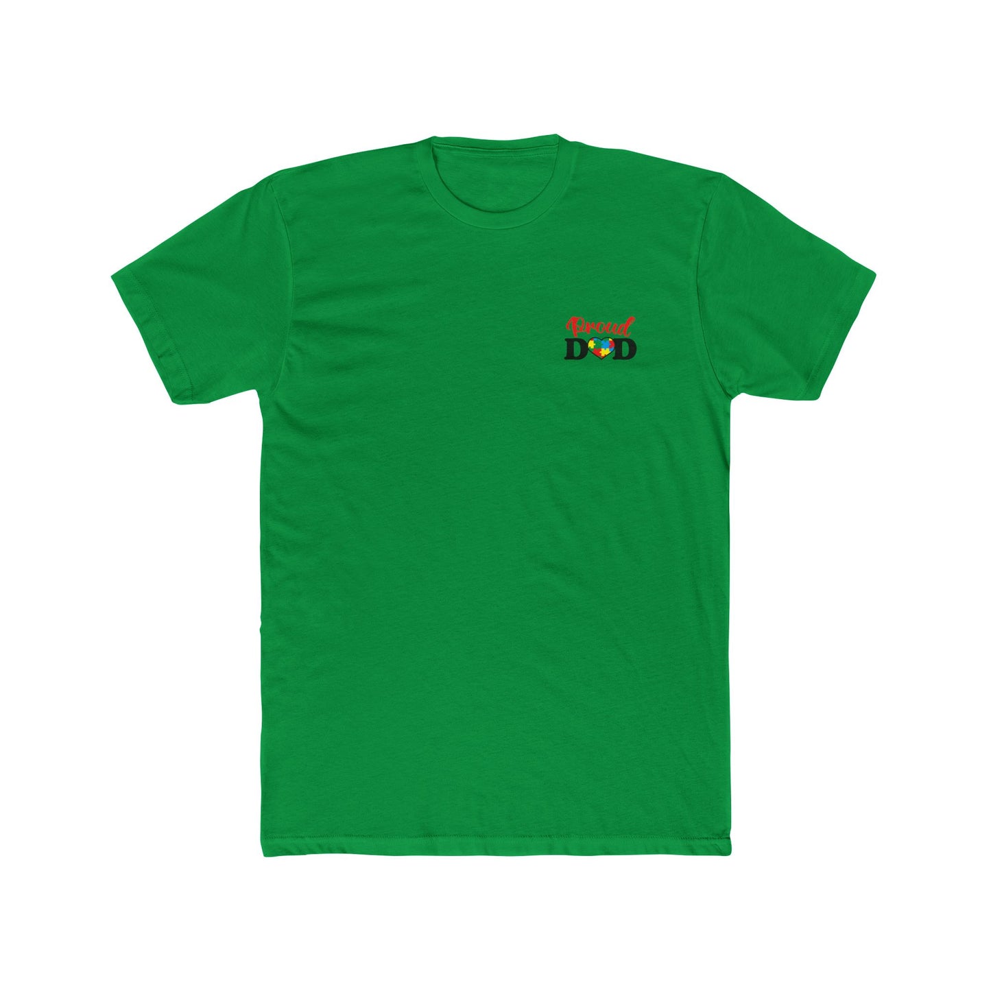 Proud Dad Unisex Cotton Crew Tee - Perfect Gift for Father's Day - Autism Awareness