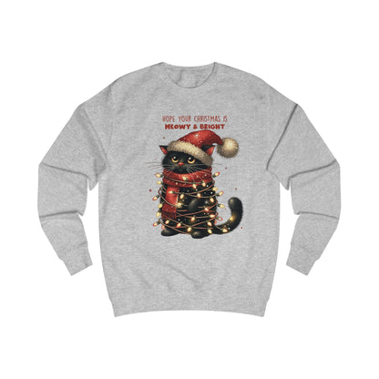 Meowy & Bright Christmas Unisex Sweatshirt - Nefty Creations