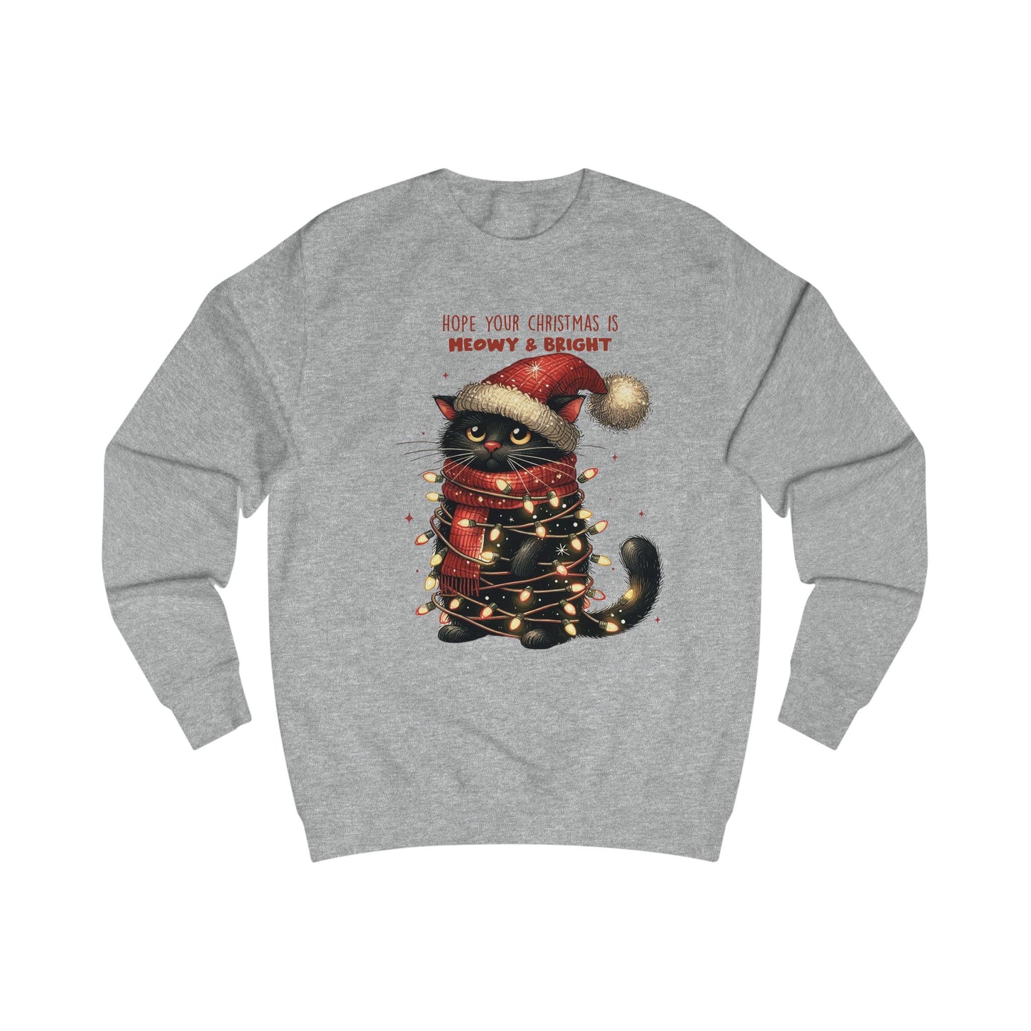 Meowy & Bright Christmas Unisex Sweatshirt - Nefty Creations