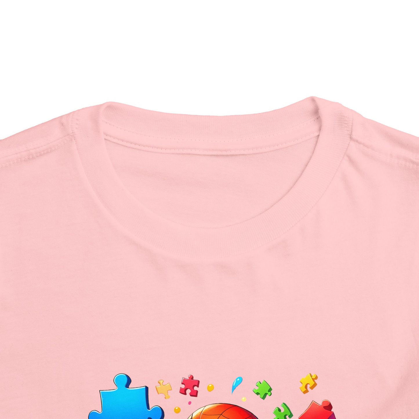 Toddler Spiderman Short Sleeve Tee - Autism Awareness Colorful Puzzle Splash Design