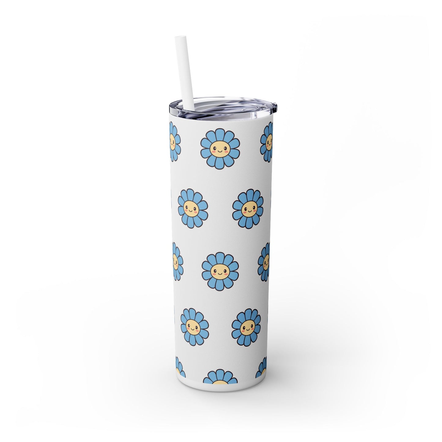 Cheerful Daisy Skinny Tumbler | Cute Floral Drinkware, 20oz, Travel Mug, Eco-Friendly, Summer Vibes, Gift for Her