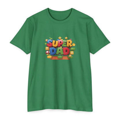 Super Dad T-Shirt | Unisex CVC Jersey Tee, Father's Day Gift, Dad Shirt, Family Matching, Casual Wear, Superhero Dad Apparel - Nefty Creations
