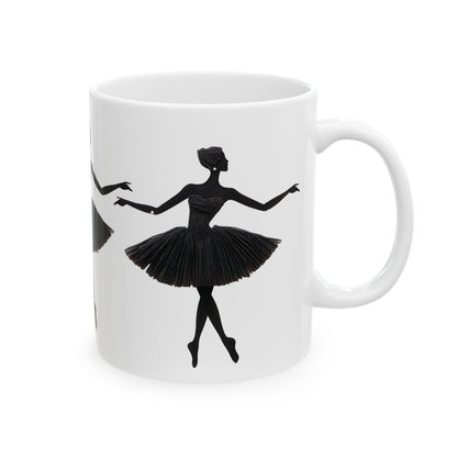 Elegant Ballerina Ceramic Mug – Perfect for Dance Lovers - Nefty Creations