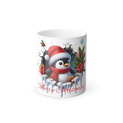 Mug - Penguin Christmas Mug 11oz Color Morphing - Nefty Creations