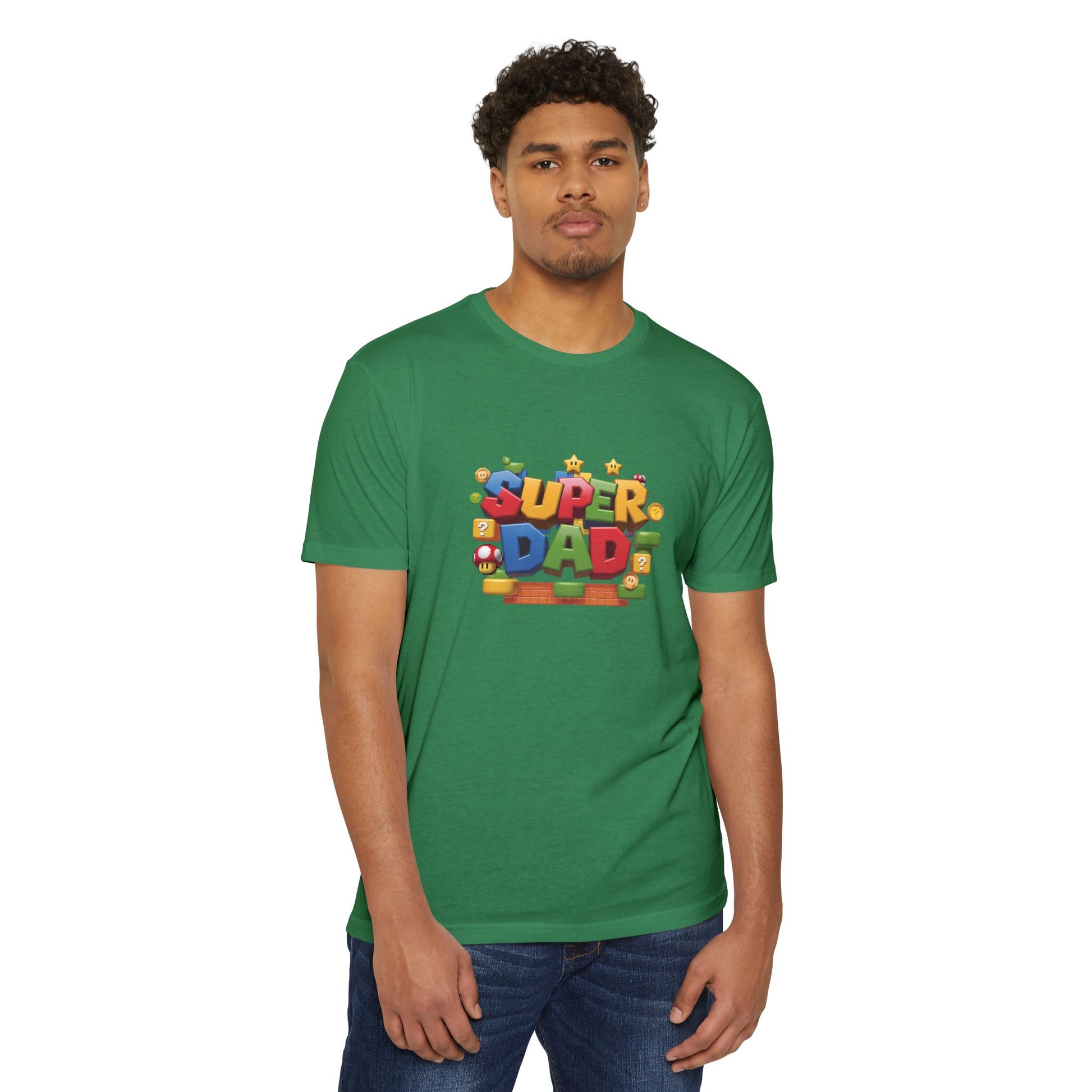 Super Dad T-Shirt | Unisex CVC Jersey Tee, Father's Day Gift, Dad Shirt, Family Matching, Casual Wear, Superhero Dad Apparel - Nefty Creations