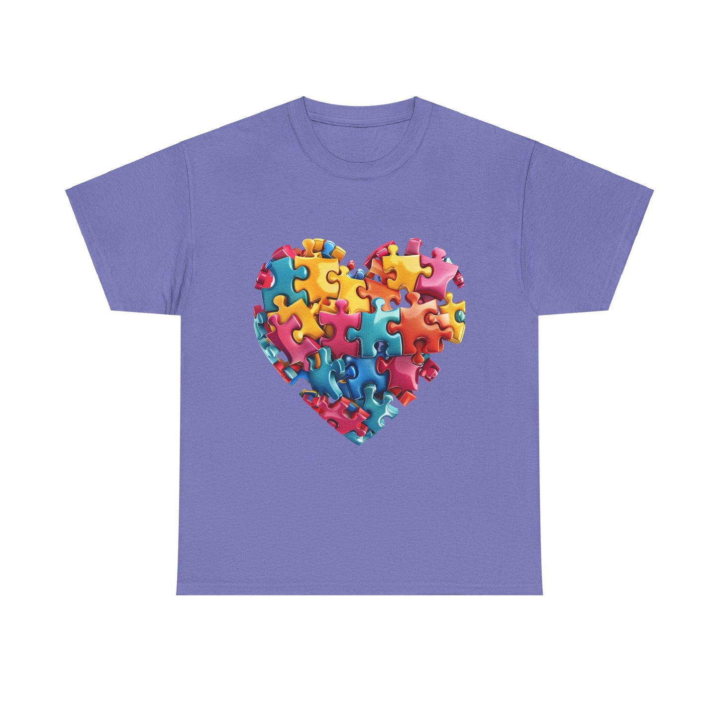 Puzzle Heart Tee - Autism Awareness Gift