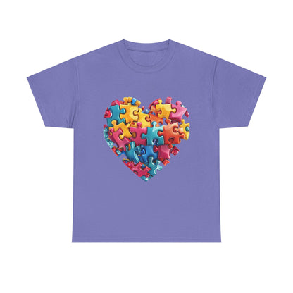 Puzzle Heart Tee - Autism Awareness Gift - Nefty Creations