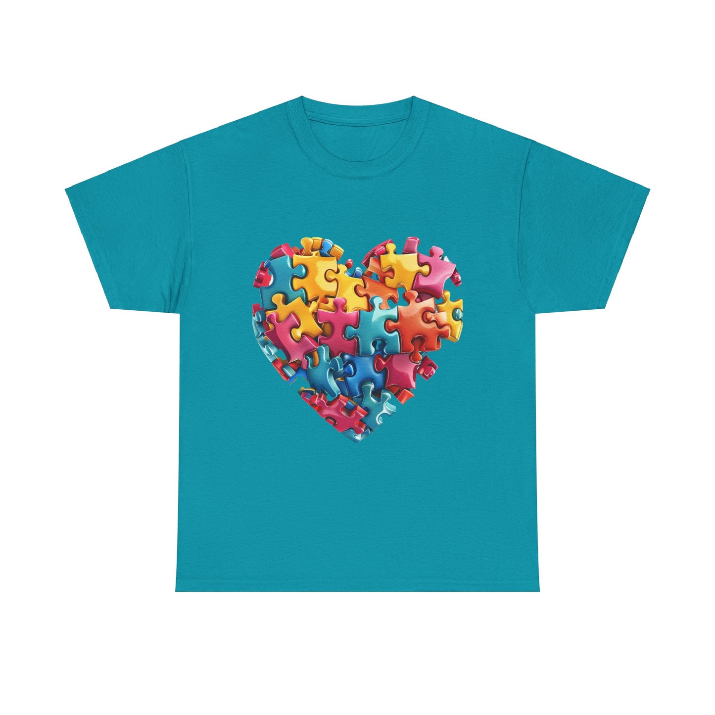 Puzzle Heart Tee - Autism Awareness Gift