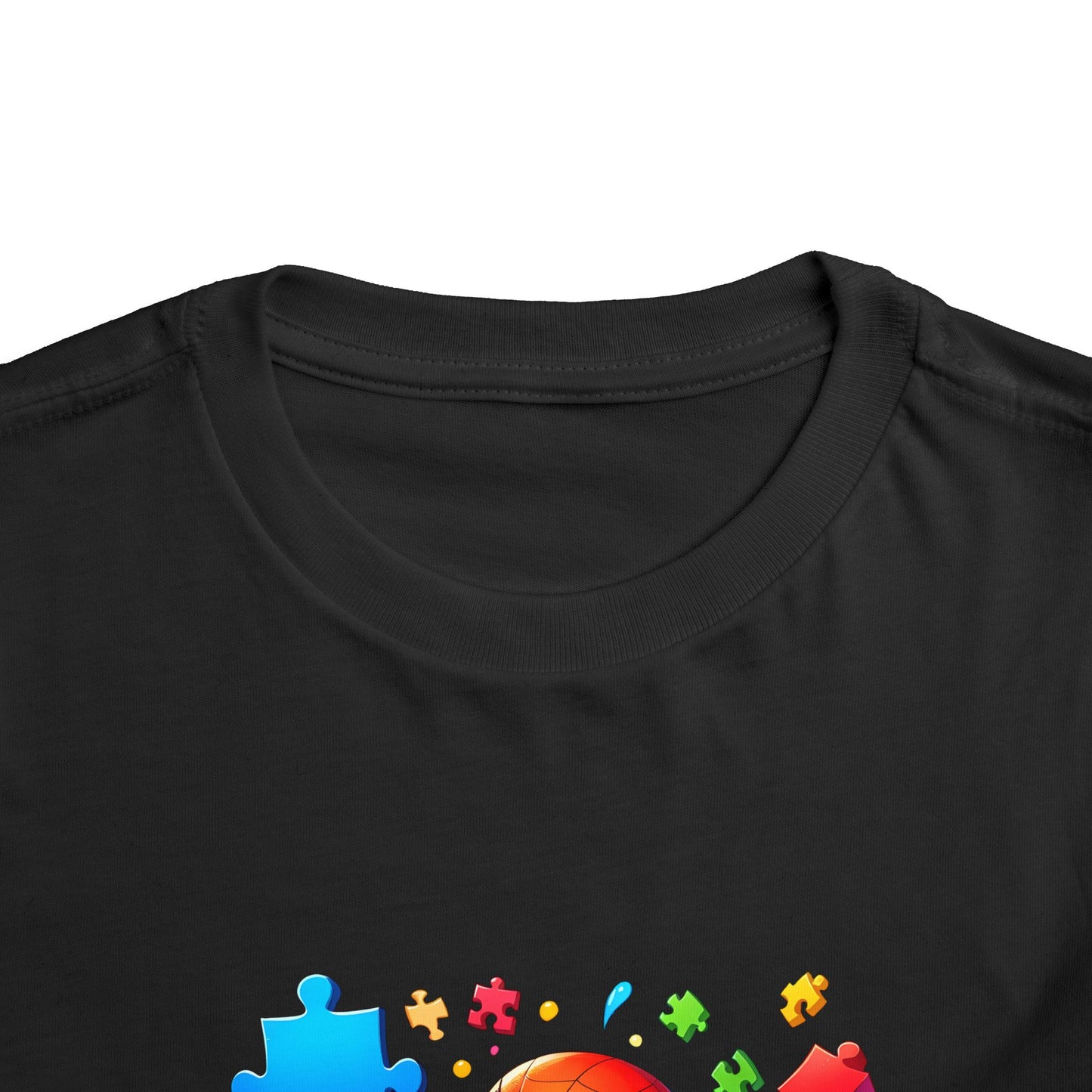 Toddler Spiderman Short Sleeve Tee - Autism Awareness Colorful Puzzle Splash Design