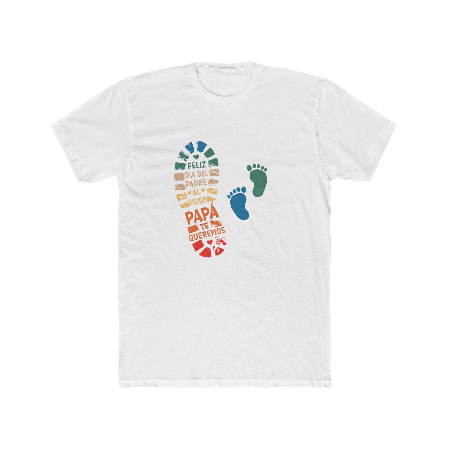 Camiseta para Padre de Dos, Sentimental Father’s Day Footprint Tee, Gift for Dad, Unisex Cotton Shirt, Family Keepsake, Holiday Celebration Wear - Nefty Creations