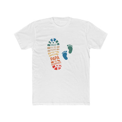 Camiseta para Padre de Dos, Sentimental Father’s Day Footprint Tee, Gift for Dad, Unisex Cotton Shirt, Family Keepsake, Holiday Celebration Wear - Nefty Creations