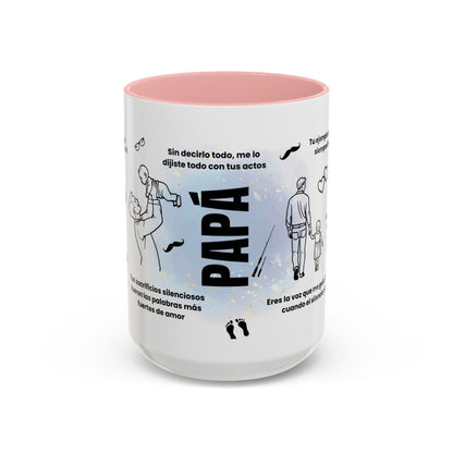 Papá Coffee Mug - Unique Dad Gift for Father's Day, Birthday, or Inspirational Moments, Black Accent Ceramic Cup - Nefty Creations