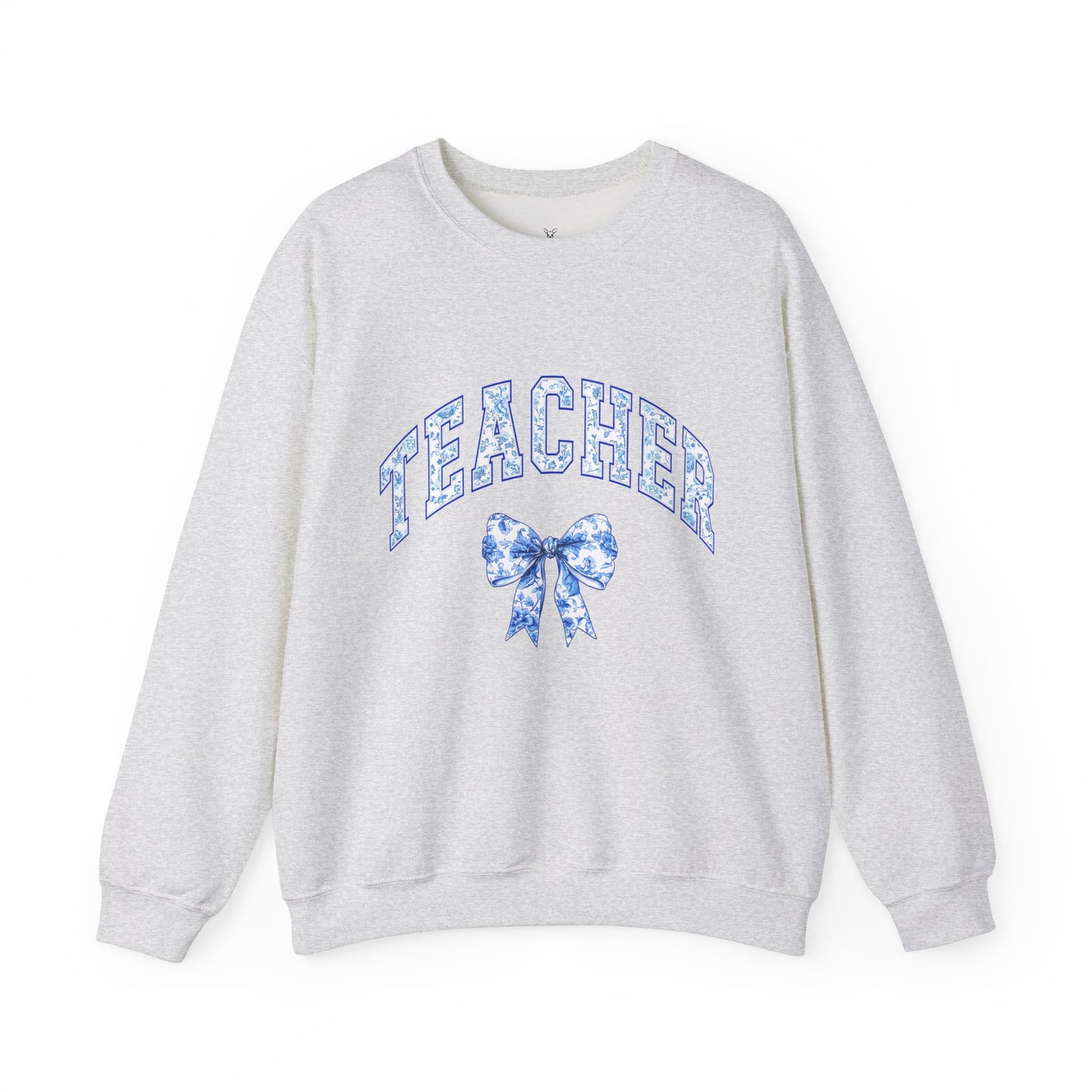 Teacher Floral Bow Crewneck Sweatshirt - Cozy Unisex Pullover for Educators