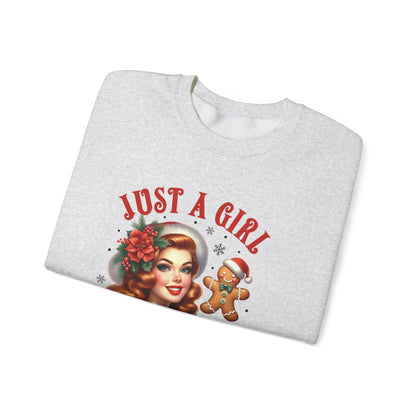 Pin Up Girl Christmas Sweatshirt - Nefty Creations