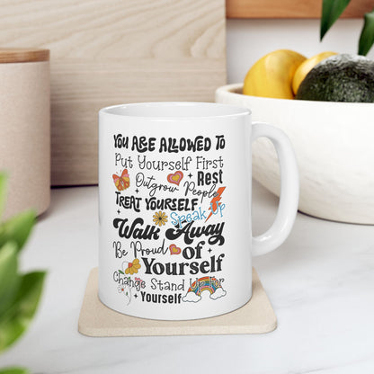 Inspirational Ceramic Mug - Motivational Quotes for Daily Empowerment - Nefty Creations