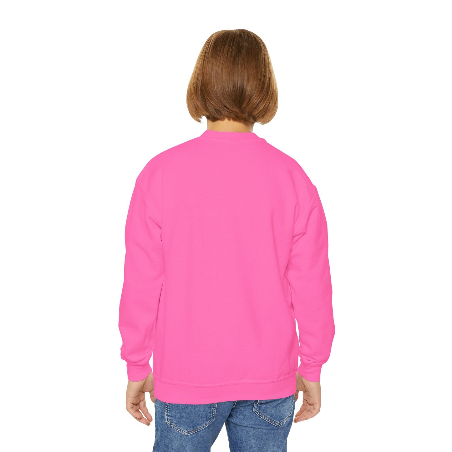 Colorful Puzzle Autism Awareness Youth Crewneck Sweatshirt - Mickey Mouse Design
