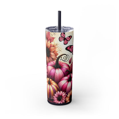 Pink Fall Skinny Tumbler 20oz| Nefty Creations