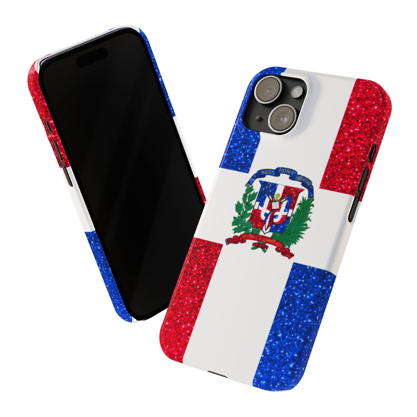 Glitter Dominican Republic Slim Phone Case - Celebrate Your Heritage in Style