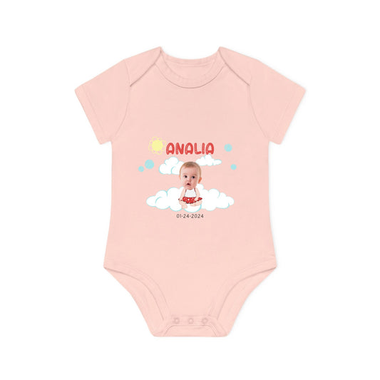 Personalized Baby Organic Short Sleeve Bodysuit - Nefty Creations