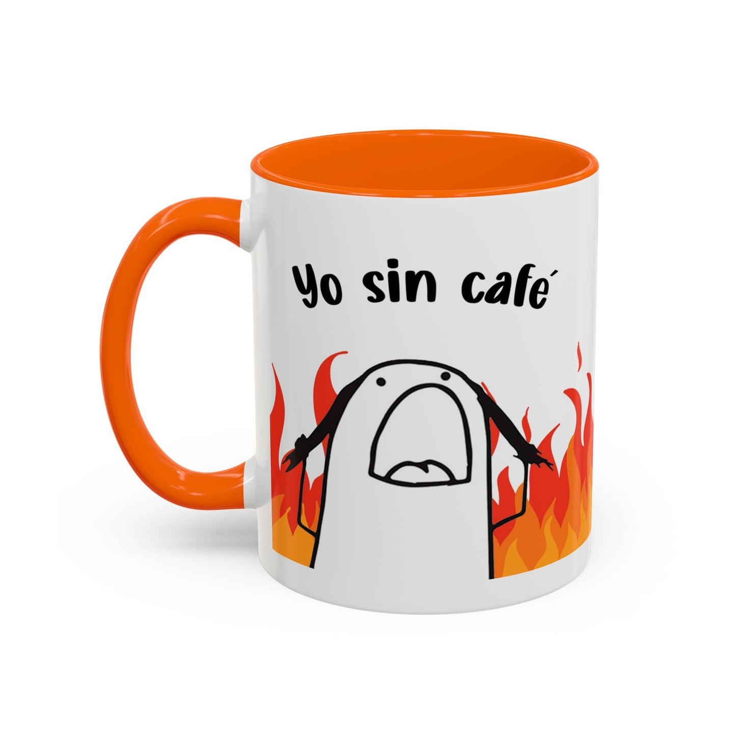 Cute 'Yo Con Café' Accent Coffee Mug, Adorable Gift for Coffee Lovers, Fun Decorative Mug for Home or Office, Valentine's Day Coffee Cup