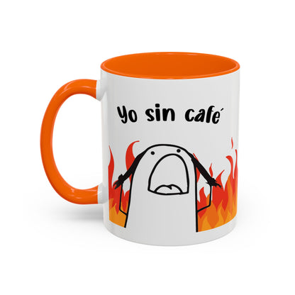 Cute 'Yo Con Café' Accent Coffee Mug, Adorable Gift for Coffee Lovers, Fun Decorative Mug for Home or Office, Valentine's Day Coffee Cup - Nefty Creations