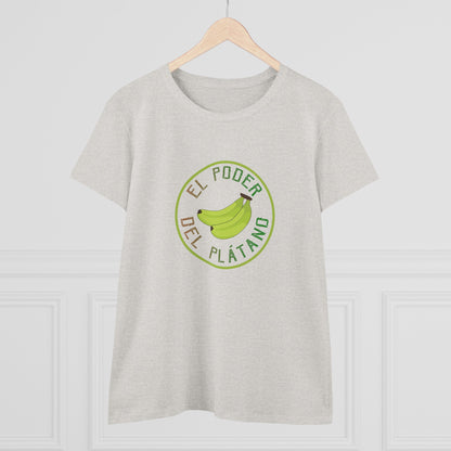 Eco-Friendly Women's Tee - "El Poder del Plátano" Design - Nefty Creations