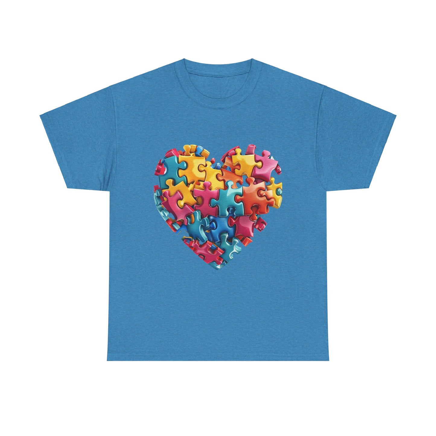 Puzzle Heart Tee - Autism Awareness Gift