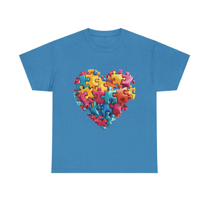 Puzzle Heart Tee - Autism Awareness Gift - Nefty Creations