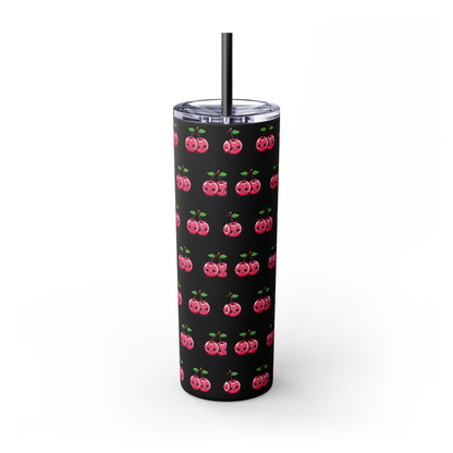 Kawaii Cherry Skinny Tumbler with Straw, 20oz| Nefty Creations - Nefty Creations