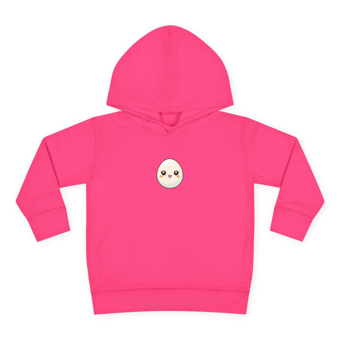 Cute Egg Graphic Toddler Fleece Hoodie - Cozy & Playful Pullover for Kids
