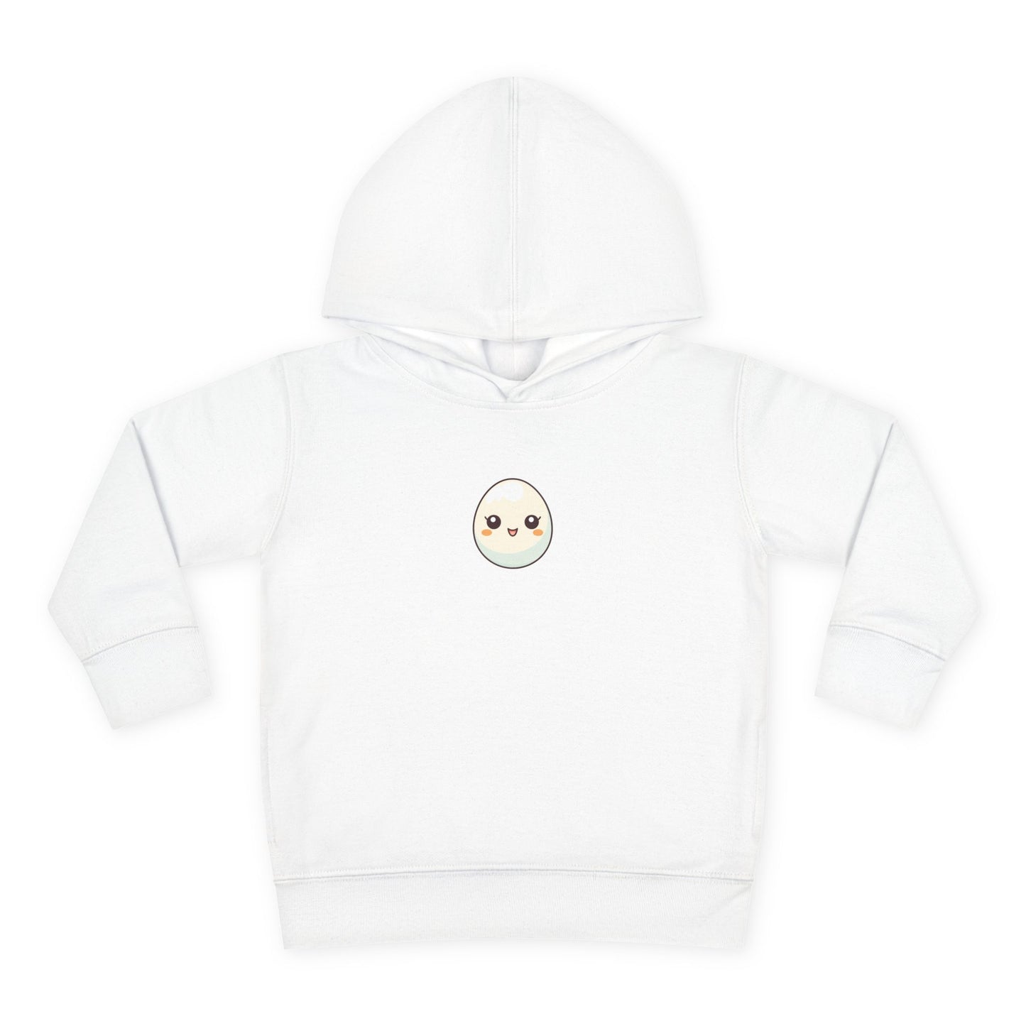 Cute Egg Graphic Toddler Fleece Hoodie - Cozy & Playful Pullover for Kids