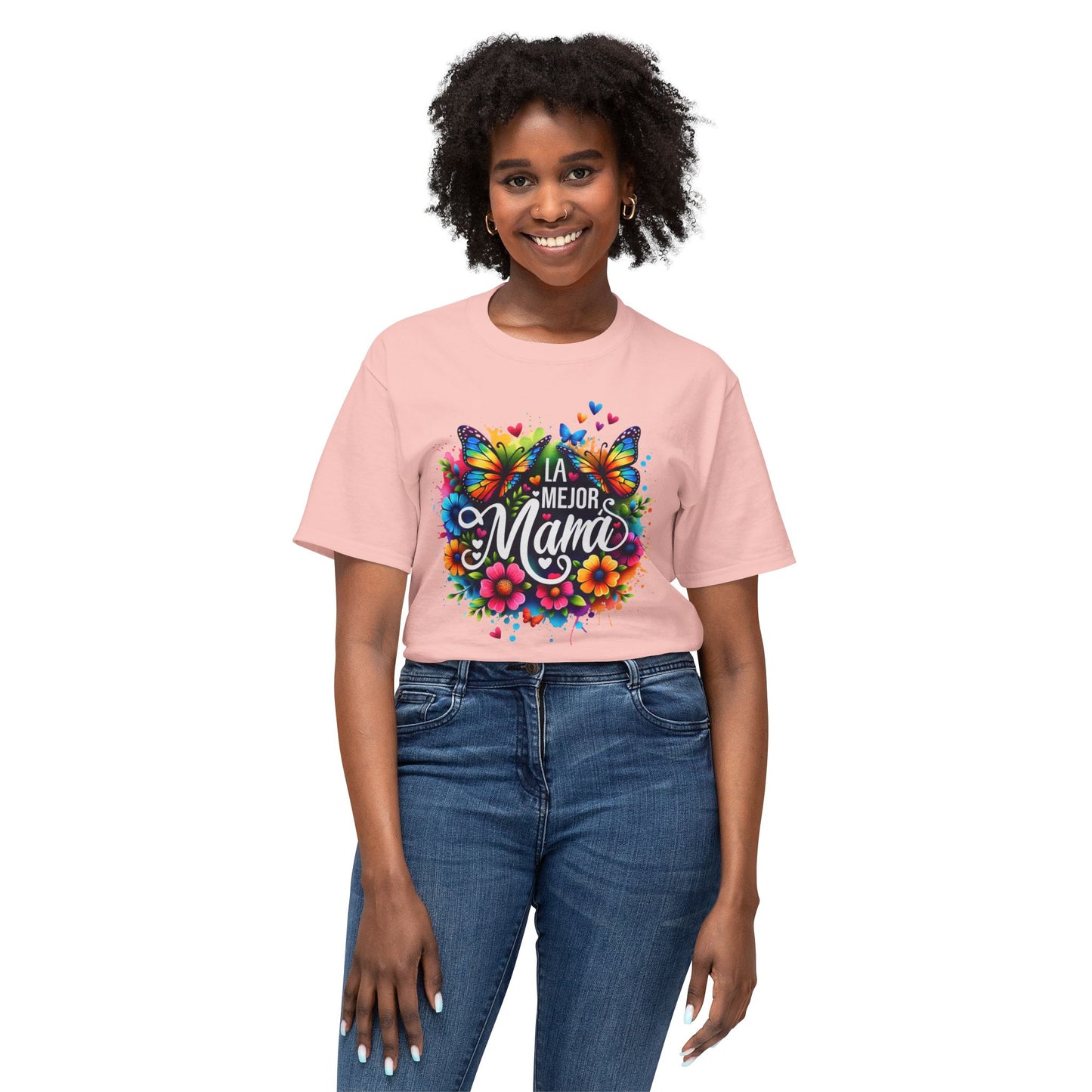 Floral 'La Mejor Mama' T-Shirt | Vibrant Unisex HD Cotton™ Tee for Moms