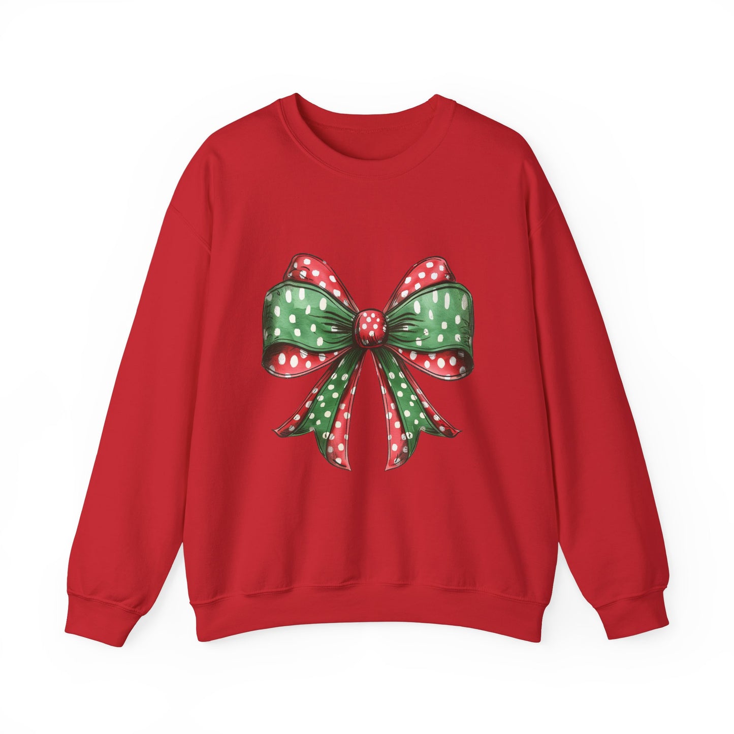 Festive Christmas Bow Sweatshirt - Unisex Heavy Blend™ Crewneck - Nefty Creations