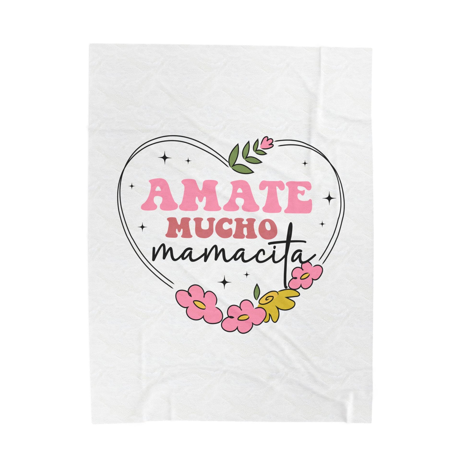 Amate Mucho Mamacita Velveteen Plush Blanket - Cozy Affirmation Decor - Nefty Creations