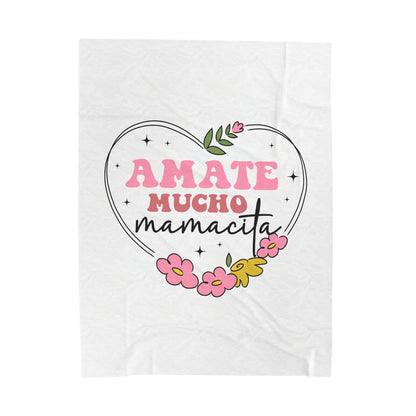 Amate Mucho Mamacita Velveteen Plush Blanket - Cozy Affirmation Decor - Nefty Creations