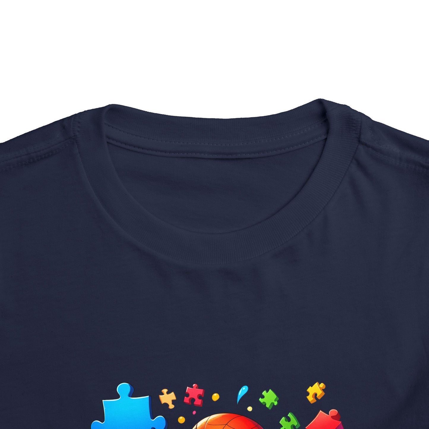 Toddler Spiderman Short Sleeve Tee - Autism Awareness Colorful Puzzle Splash Design