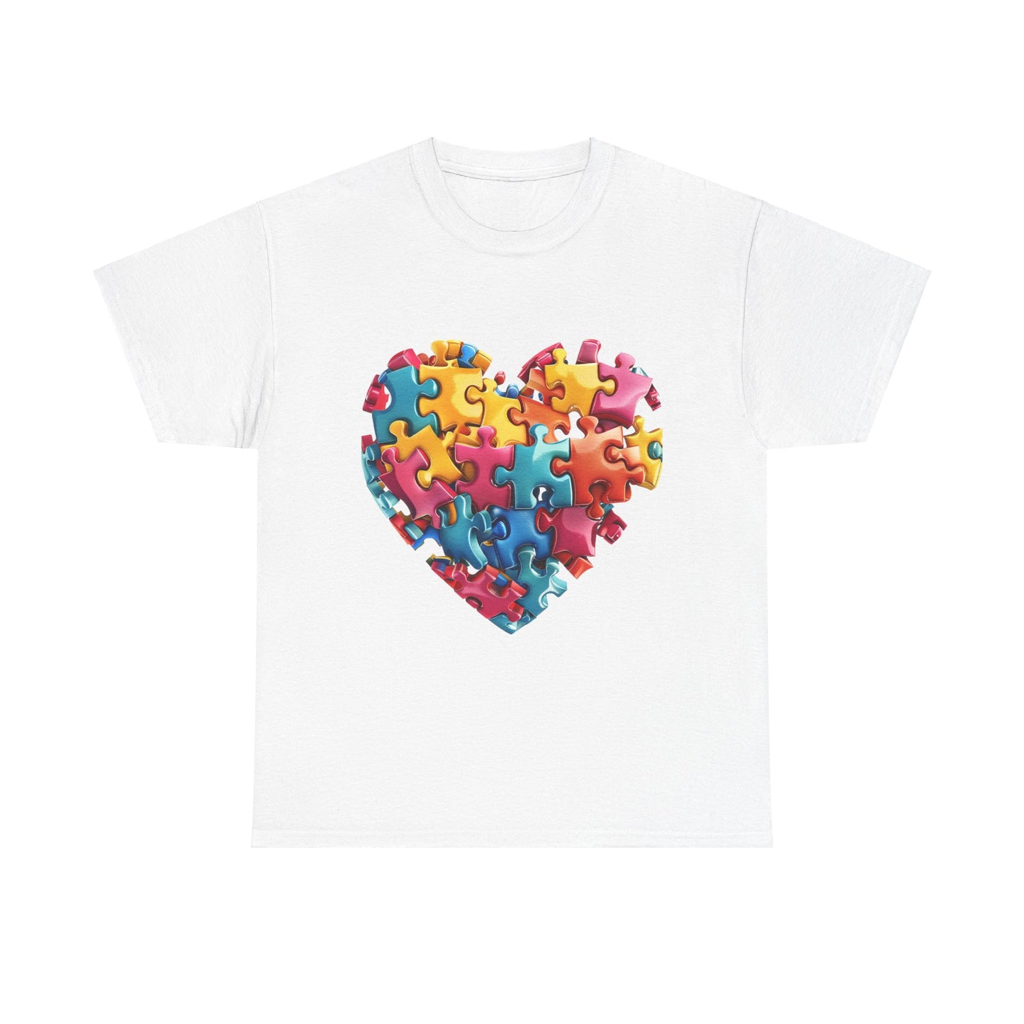 Puzzle Heart Tee - Autism Awareness Gift