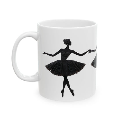 Elegant Ballerina Ceramic Mug – Perfect for Dance Lovers - Nefty Creations