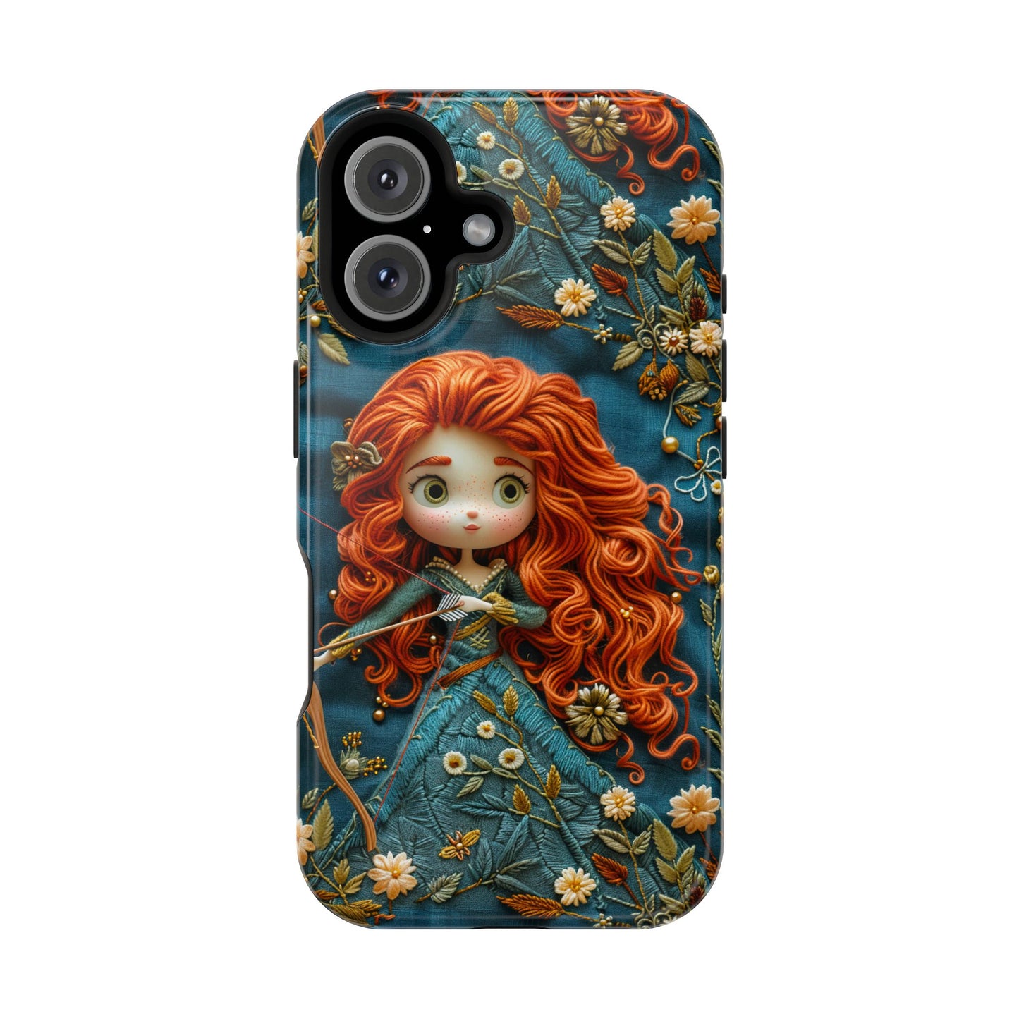 Whimsical Princess Magnetic Tough Case - Floral Design for iPhone