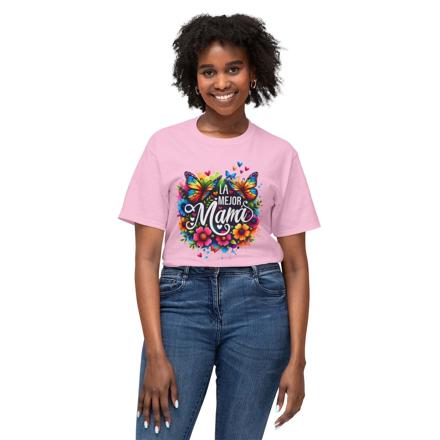 Floral 'La Mejor Mama' T-Shirt | Vibrant Unisex HD Cotton™ Tee for Moms