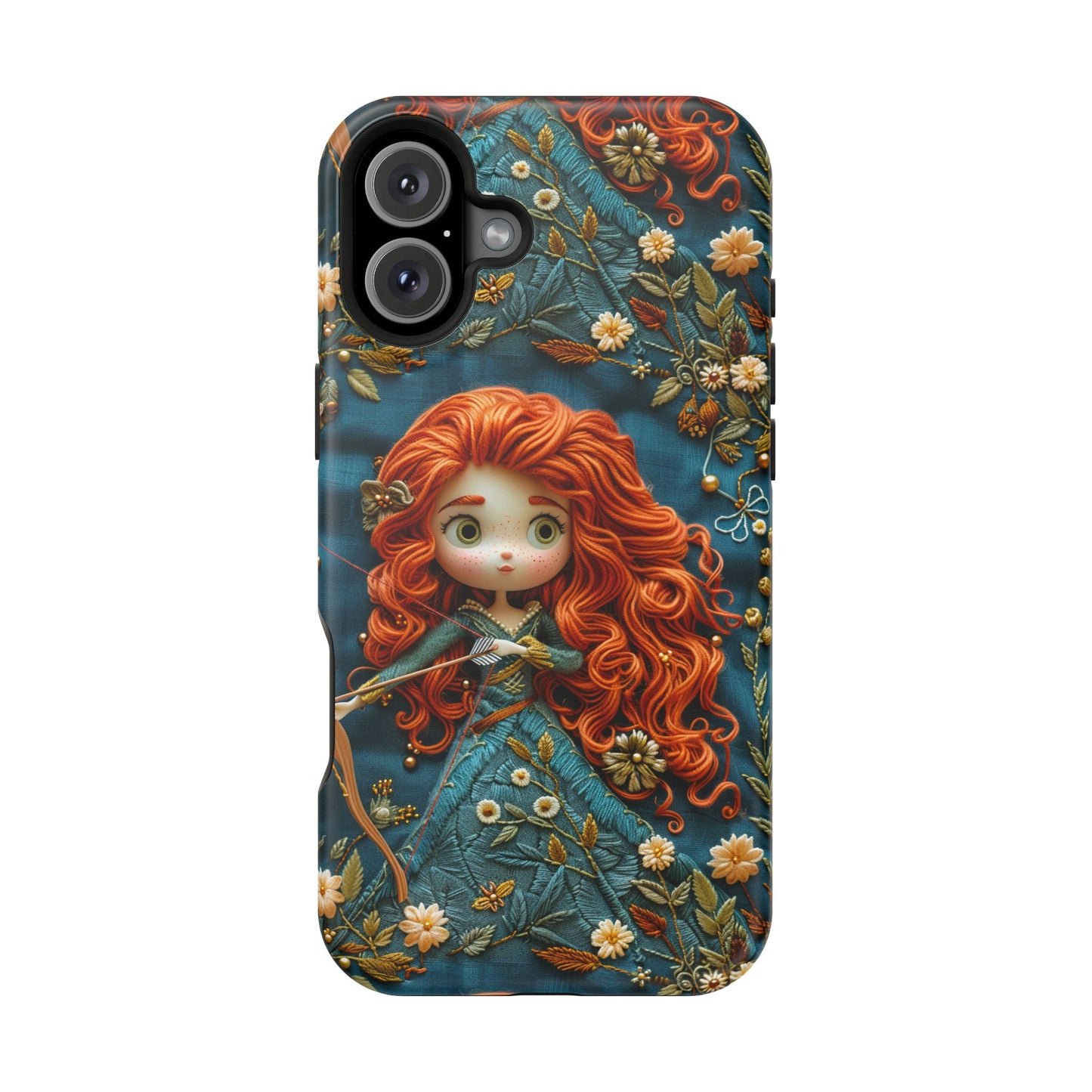 Whimsical Princess Magnetic Tough Case - Floral Design for iPhone