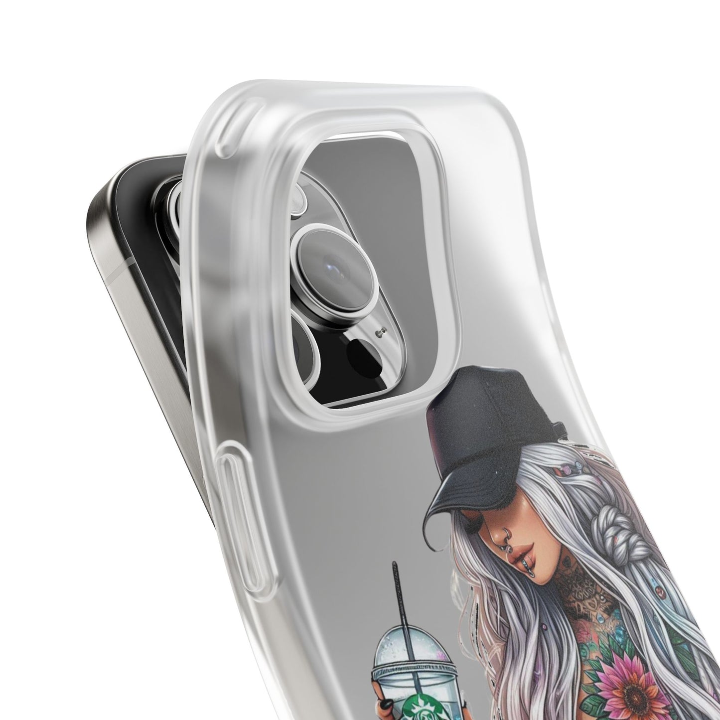 Stylish Floral Tattoo iPhone Flexi Case