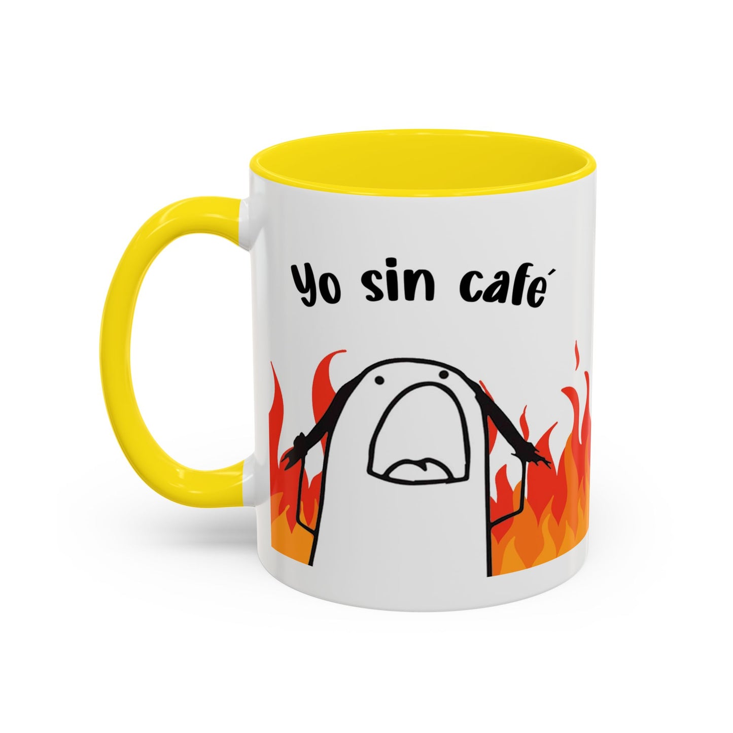 Cute 'Yo Con Café' Accent Coffee Mug, Adorable Gift for Coffee Lovers, Fun Decorative Mug for Home or Office, Valentine's Day Coffee Cup