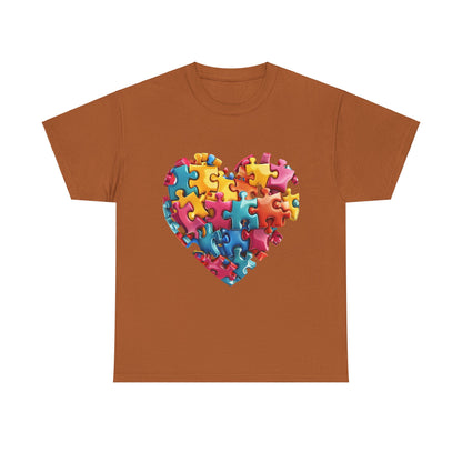 Puzzle Heart Tee - Autism Awareness Gift - Nefty Creations