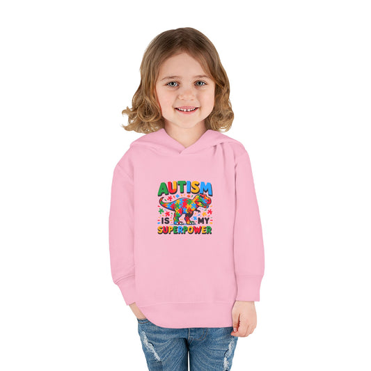 Autism Awareness Toddler Fleece Hoodie - 'Autism is My Superpower'