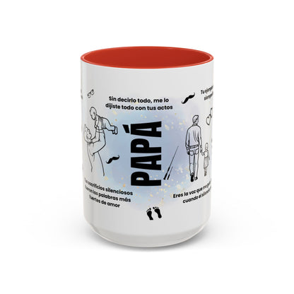 Papá Coffee Mug - Unique Dad Gift for Father's Day, Birthday, or Inspirational Moments, Black Accent Ceramic Cup - Nefty Creations
