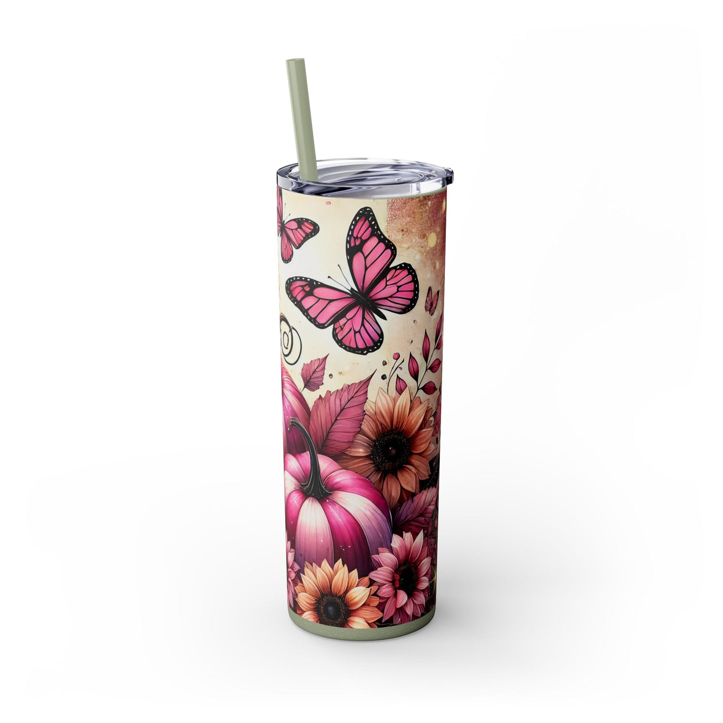 Pink Fall Skinny Tumbler 20oz| Nefty Creations