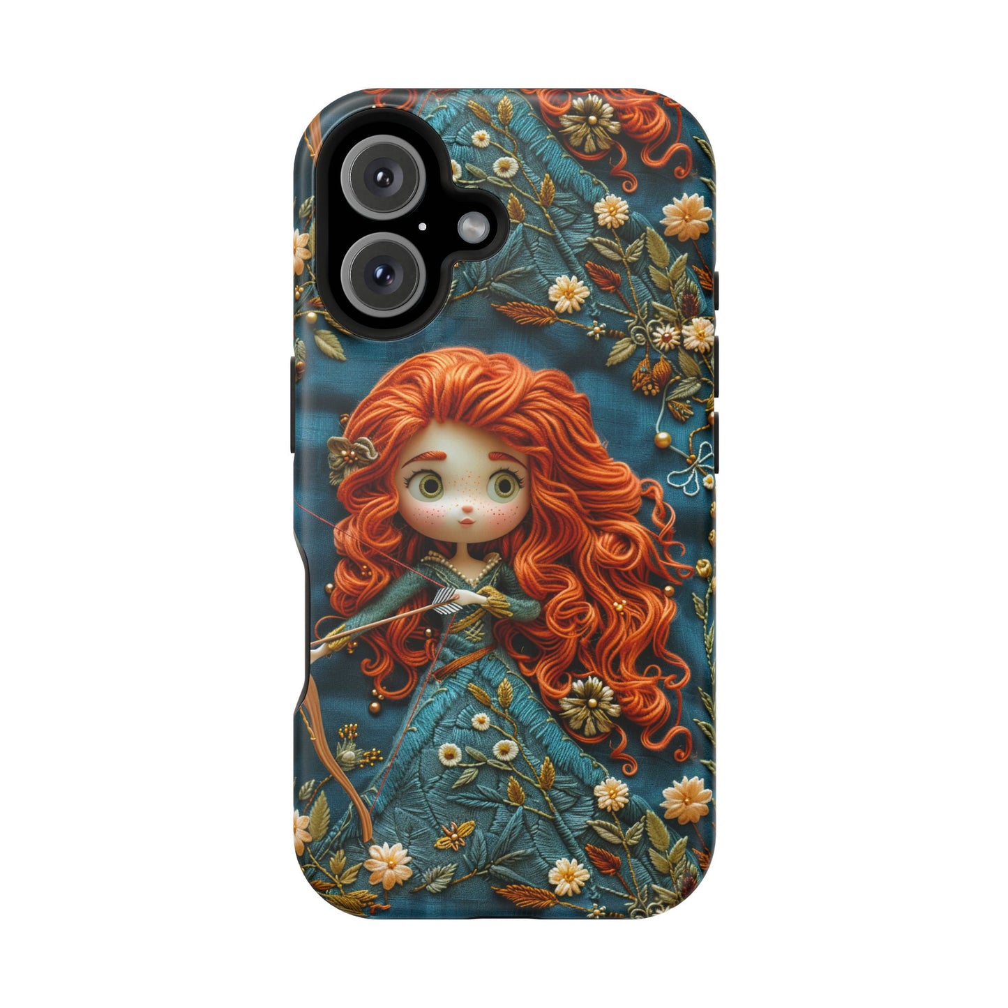 Whimsical Princess Magnetic Tough Case - Floral Design for iPhone
